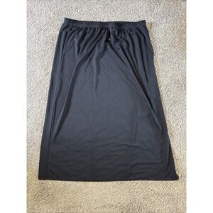 Kathie Lee Women Slit Maxi Skirt Black Plus Size 22W
